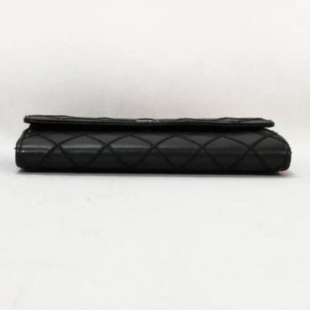 Authentic CHANEL CC Wild Stitch Lambskin Wallet on Chain Shoulder Crossbody - Picture 8 of 15